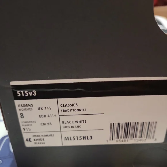 NEW BALANCE MEN'S 515 V3 EXTRA WIDE WIDTH RUNNING SNEAKERS 8 4X Width - Picture 6 of 6